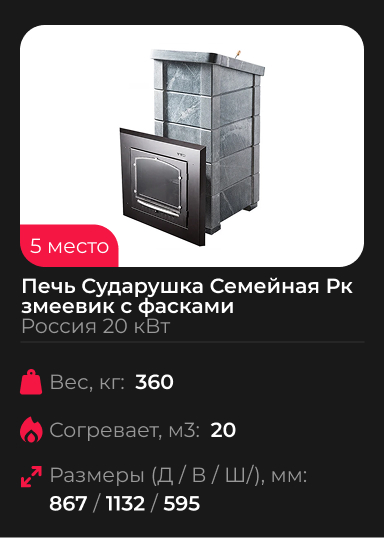 Печь Сударушка Семейная Рк змеевик с фасками стальная окрашенная дверь