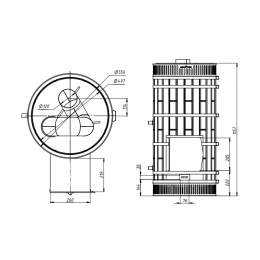 Печь банная малая «РУССКАЯ БАНЯ» в кирпичной облицовке КДМ (KDM)