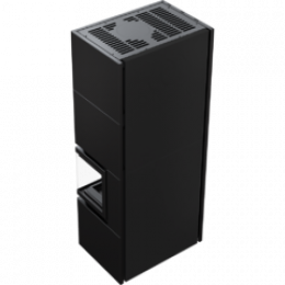 Каминокомплект Kratki SIMPLE Box черный с топкой BS, правый угол