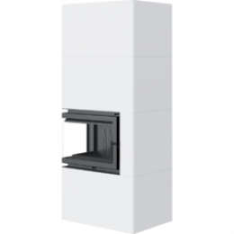 Каминокомплект Kratki SIMPLE Box белый с топкой BS, левый угол