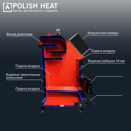 Котел длительного горения Polish Heat КО30ГК Утепленный