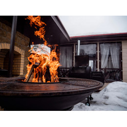 Чугунный Fantastic Grill Везувий ? 1000 Престиж (чаша+подставка престиж+плита Gurman ?1000+крышка)