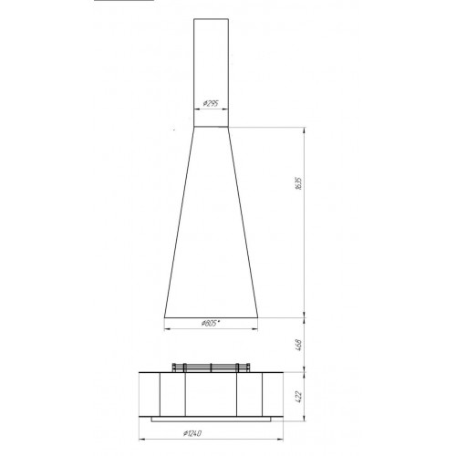 Камин на дровах LOFT-21 RUSSIA GRILL